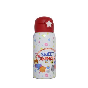 Borraccia termica Mypiki Happy Baby sweet animals 500 ml con cannuccia