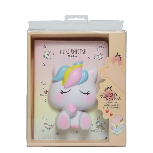 Squishy notebook unicorno