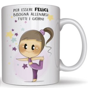 Tazza Mug "Per essere felici bisogna allenarsi tutti i giorni"