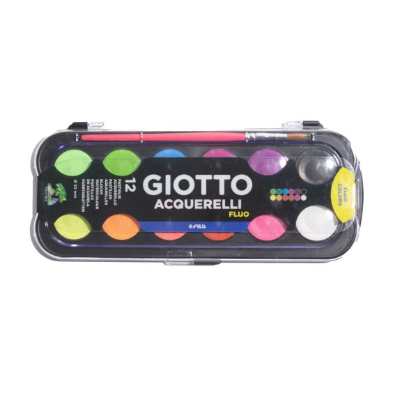 Giotto acquerelli fluo 12 pezzi fila