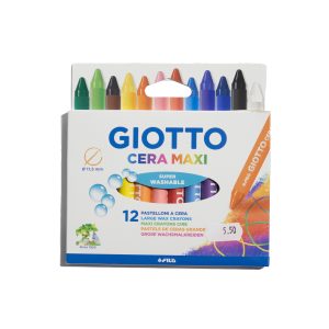 giotto cera maxi 12 pezzi pastelloni a cera super washable