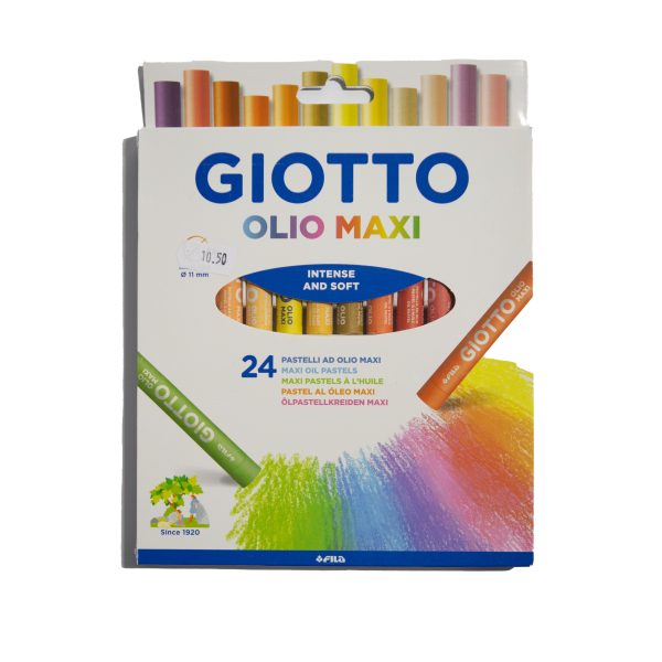 giotto olio maxi 24 pezzi pastelli ad olio maxi intense and soft